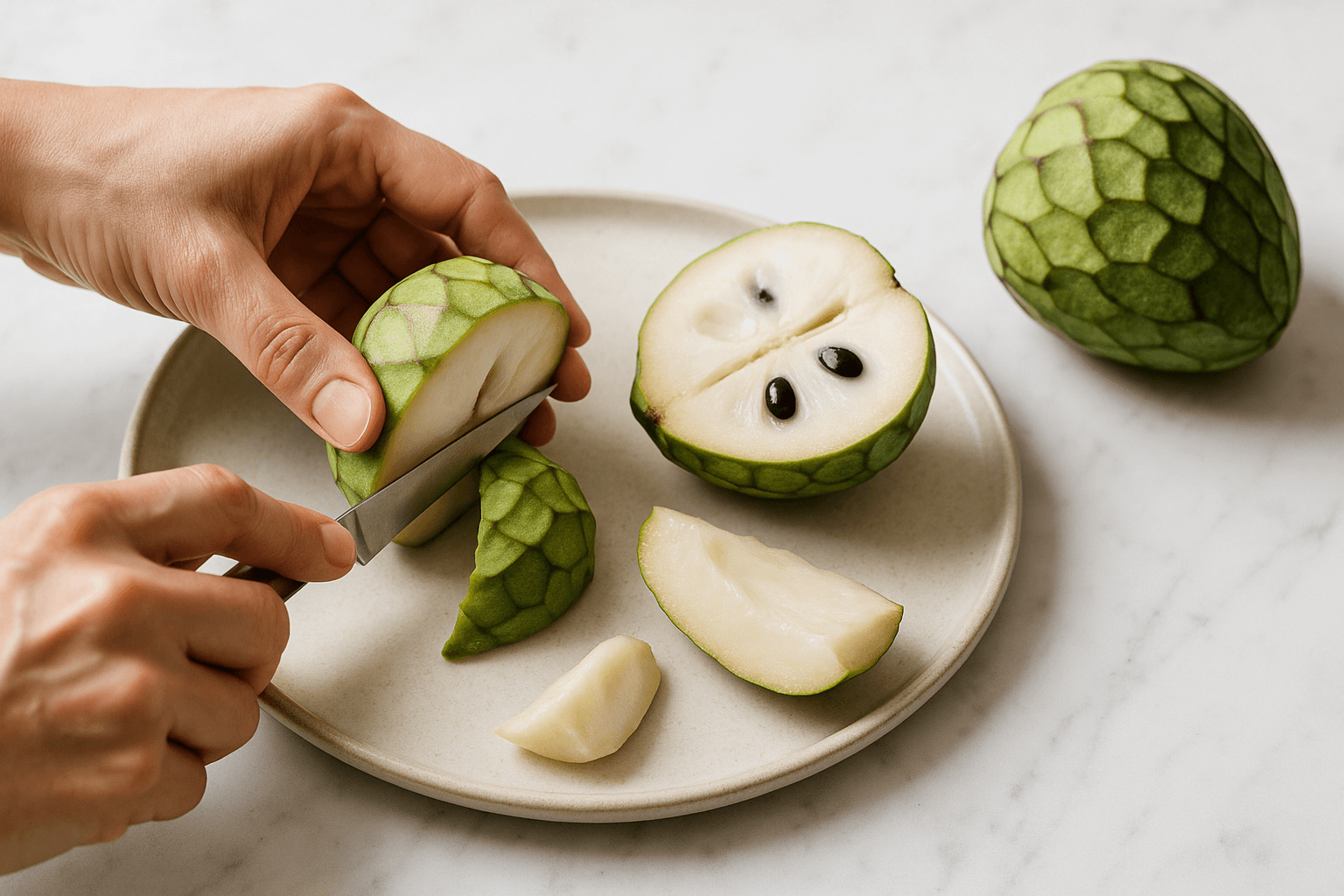 cherimoya jak jeść