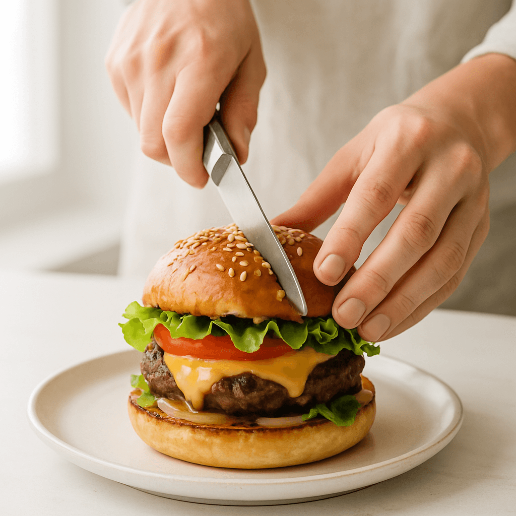 jak jeść burgera